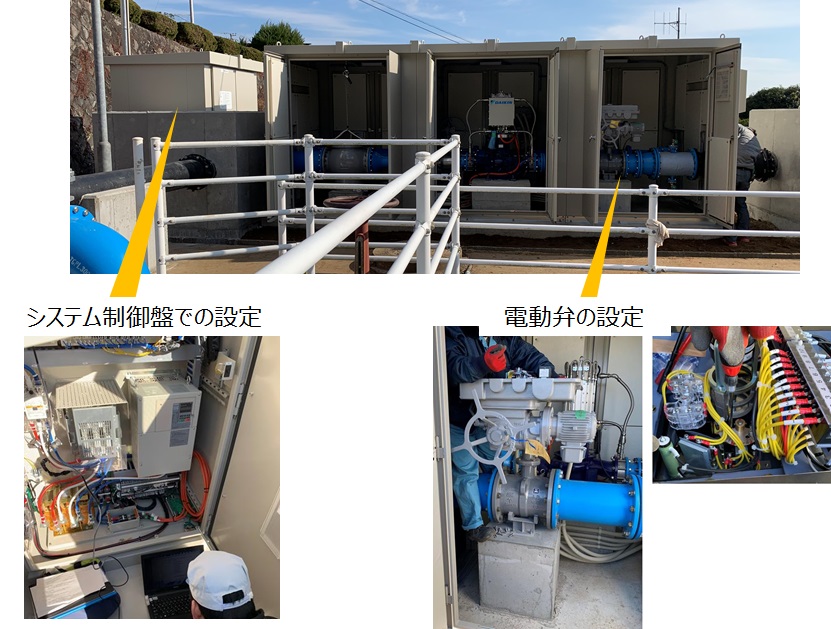 宮川浄水場マイクロ水力発電所　機器の調整