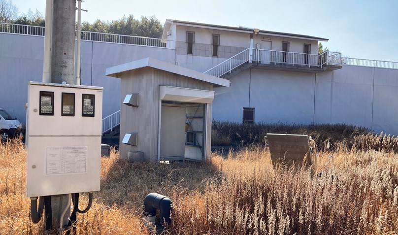 神戸市福谷中層配水池マイクロ水力発電所の外観