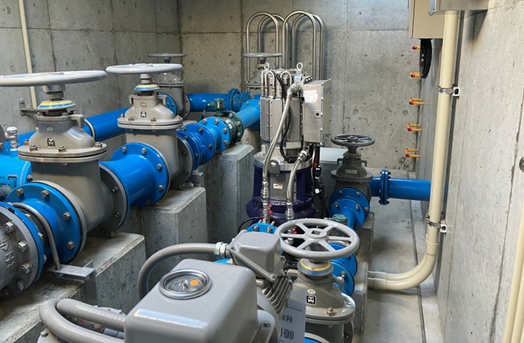 北の原配水池マイクロ水力発電所のようす(3)