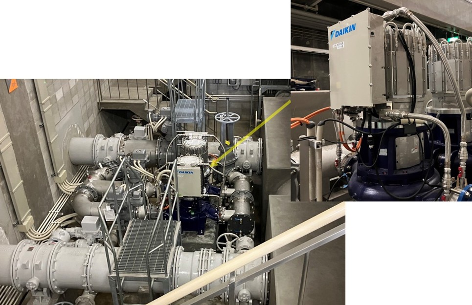 なかとかち浄水場マイクロ水力発電所のようす(1)